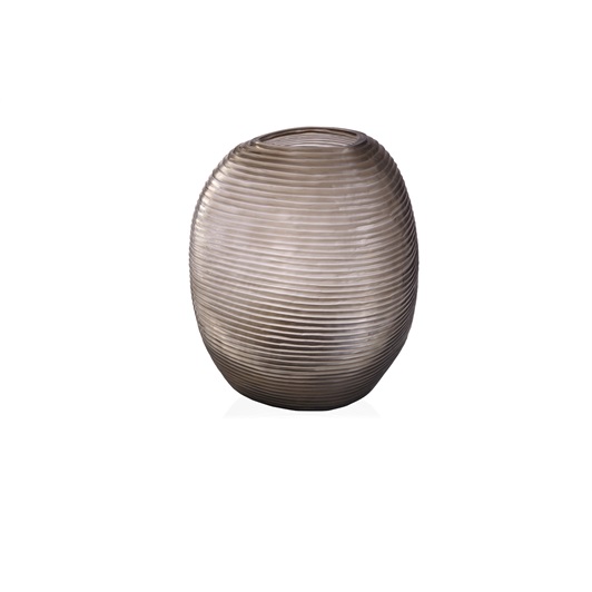 Round Vase - Clear/Smoke Grey