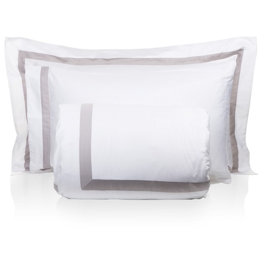 Finibus Border Double size Duvet set White/Beige  