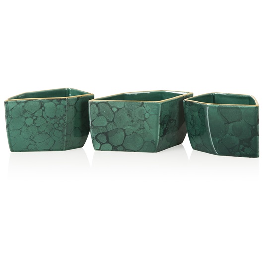 Malachite Bowls Set of 3