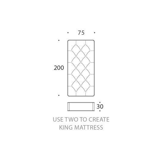 Single -Zip link mattress Regular (king size)