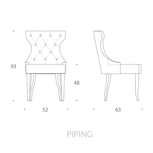 Dining Chair - Piping