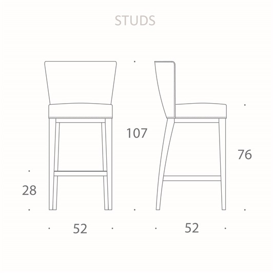 Bar stool 04 - Studs