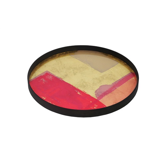 Abstract Medium Tray - Raspberry