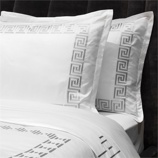 Athena Duvet Set Super King - Metallic Silver