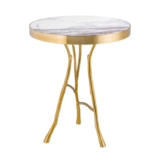 Side Table Gold Finish