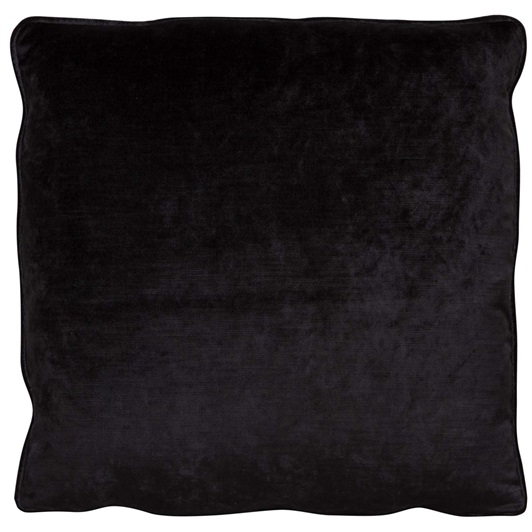 Liquorice piped cushion
