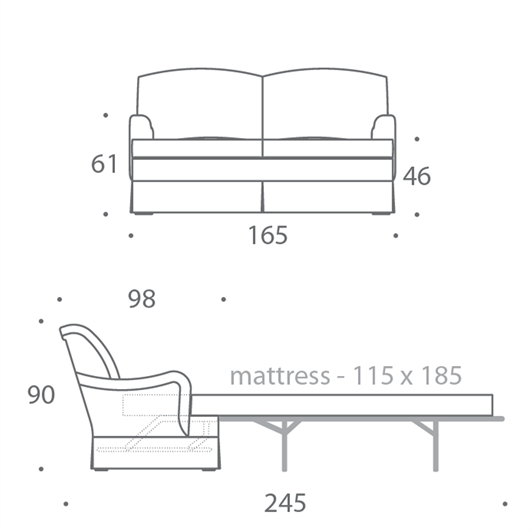 2 Seater Sofa Bed